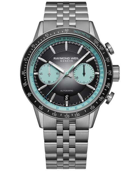 Men's Swiss Automatic Chronograph Freelancer Bi-Compax Titanium Bracelet Watch 43.5mm