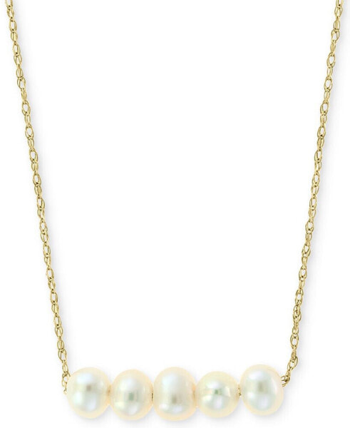 EFFY® Cultured Freshwater Pearl (3-1/2mm) Collar Necklace in 14k Gold, 16" + 2" extender