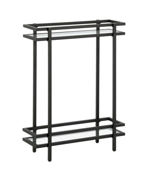 Robillard 22" Wide Metal and Glass Rectangular Console Table