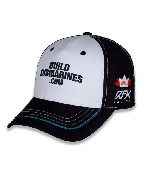 Men's White/Black Brad Keselowski BuildSubmarines.com Uniform Adjustable Hat