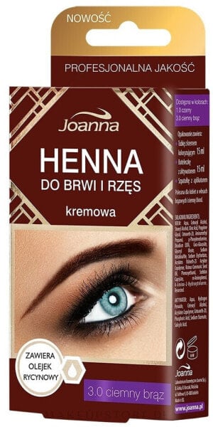 Henna für Augenbrauen und Wimpern - Joanna Henna 3.0