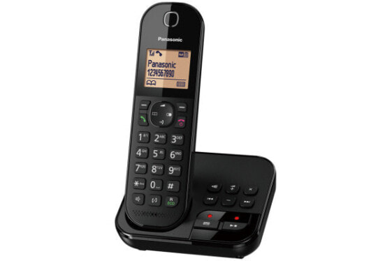 Panasonic KX-TGC420 - DECT telephone - Wireless handset - Speakerphone - 120 entries - Caller ID - Black