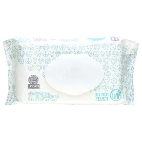 Sensitive Protection Cleansing Baby Wipes, 64 Wipes