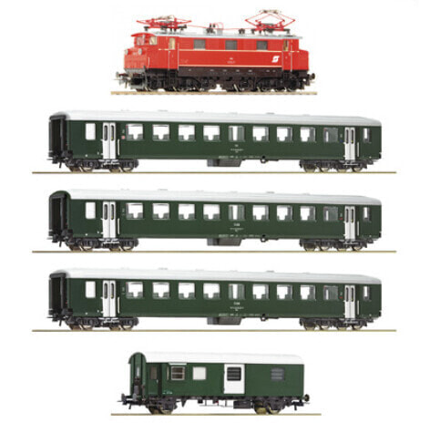Roco 5 piece set: Electric locomotive 1670.27 with passenger train - ÖBB - 14 yr(s) - Green - Red - 1 pc(s)