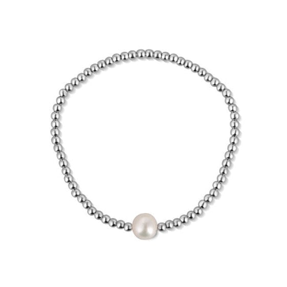 Beaded bracelet with real freshwater pearl JL0713