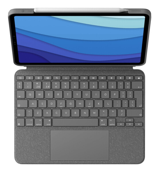 Logitech Combo Touch for iPad Pro 11-inch (1st - 2nd - 3rd and 4th gen) - QWERTY - UK International - Trackpad - 1.8 cm - 1 mm - Apple