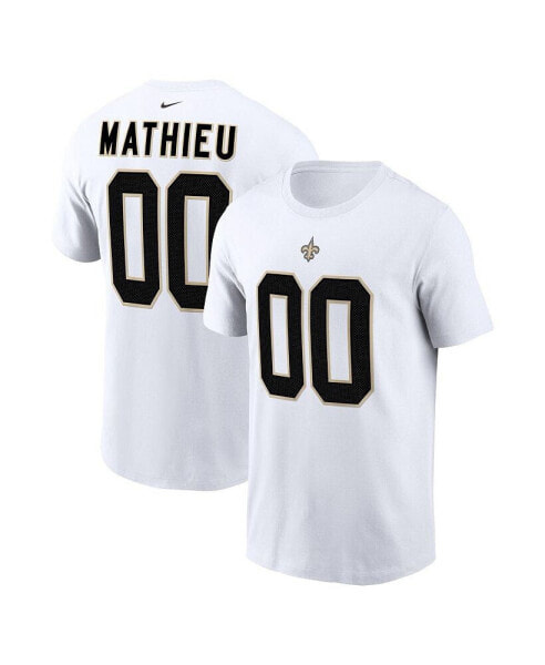 Men's Tyrann Mathieu White New Orleans Saints Player Name & Number T-shirt