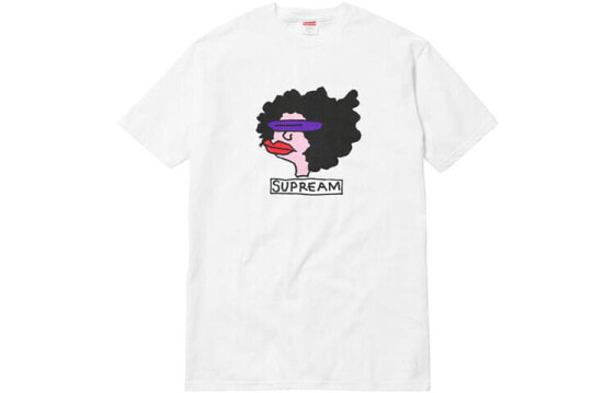 Supreme FW17 Gonz Tee White 香肠嘴卡通短袖T恤 男女同款 白色 送礼推荐 / Футболка Supreme FW17 Gonz Tee White T SS18-0271