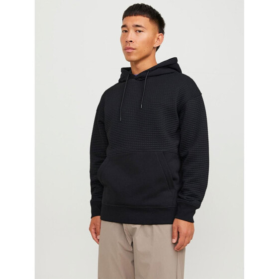 JACK & JONES Black Structure hoodie