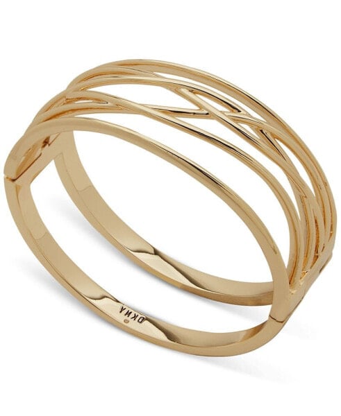 Gold-Tone Wide Openwork Bangle Bracelet