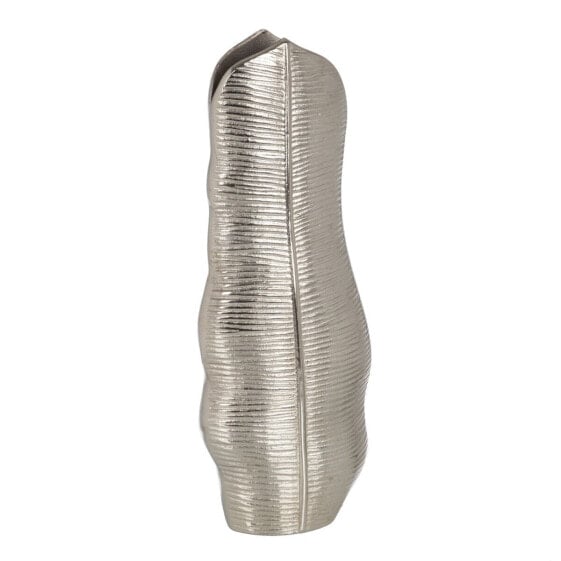 Vase Metal Silver 17 x 9 x 44 cm