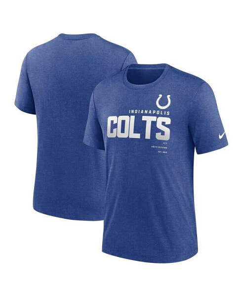 Men's Heather Royal Indianapolis Colts Team Tri-Blend T-shirt