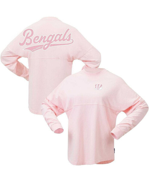 Women's Pink Cincinnati Bengals Millennial Spirit Jersey T-shirt