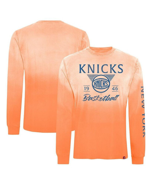 Men's and Women's Orange New York Knicks Mohave Sun-Dipped Long Sleeve T-Shirt