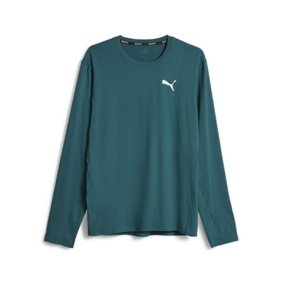 Puma Run Cloudspun Crew Neck Long Sleeve Athletic T-Shirt Mens Size M Casual To