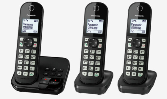 Panasonic KX-TGC 463GB - DECT telephone - Wired handset - Speakerphone - 120 entries - Caller ID - Black