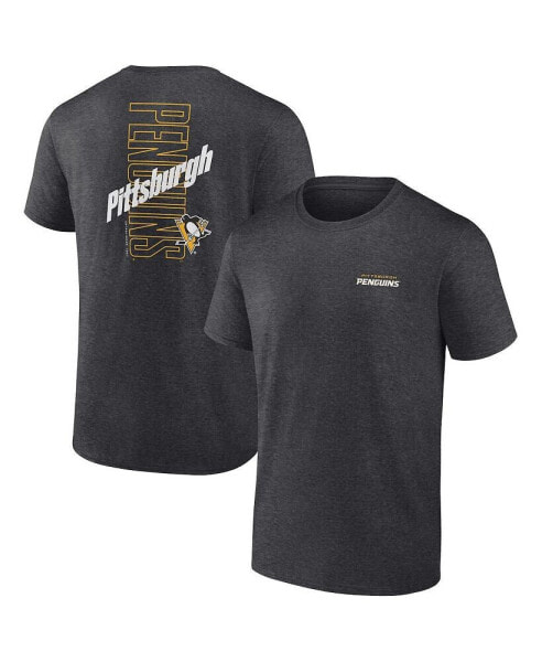 Men's Heather Charcoal Pittsburgh Penguins Backbone T-Shirt