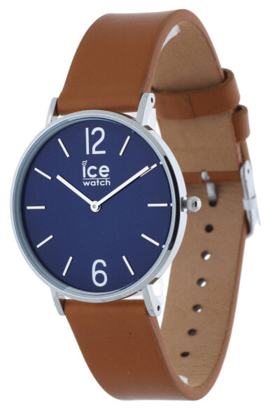 Ice-Watch - City Tanner Caramel Blue - Braun Unisex Uhr mit Lederarmband - 001508 (Small)