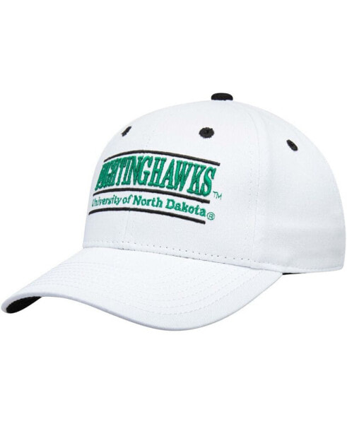 Men's White North Dakota Classic Bar Structured Adjustable Hat