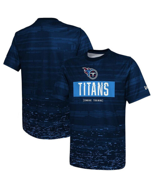 Men's Navy Tennessee Titans Combine Authentic Sweep T-shirt