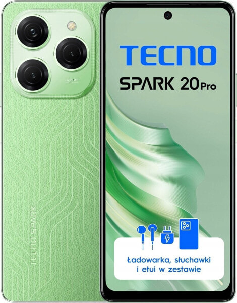 Smartfon Tecno Spark 20 Pro 8/256GB Zielony (KJ6_256+12_MSG)