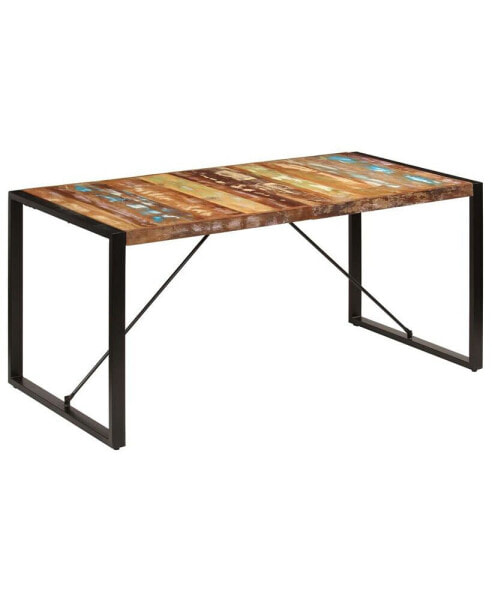 Dining Table 63"x31.5"x29.5" Solid Reclaimed Wood