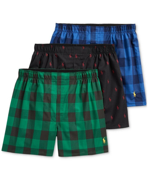 Men's 3-Pk. Classic-Fit Woven Boxers