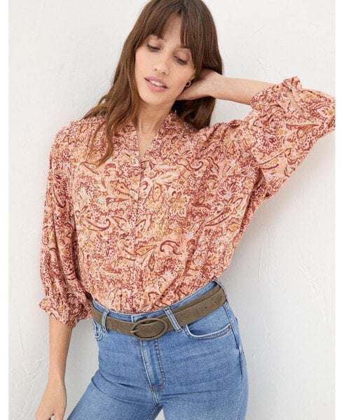 Plus Size Evelyn Wild Paisley Blouse