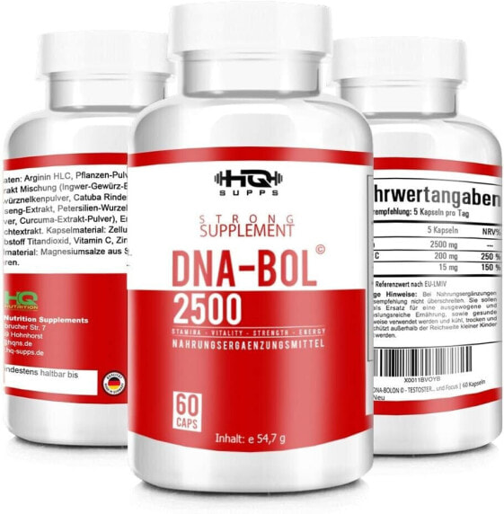 DNA-BOL © Hardcore Pre Workout Booster L Arginine Extremely High Dose Muscle Building Popular in Bodybuilding Power, Strength