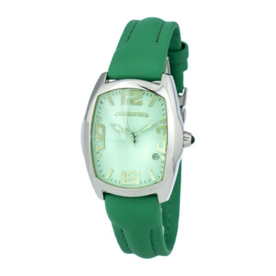 Мужские наручные часы с зеленым кожаным ремешком Chronotech CT7588M-10 ( 40 mm)