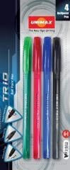 Ручка шариковая UNI-MAX Trio standard 4 цвета (238936)