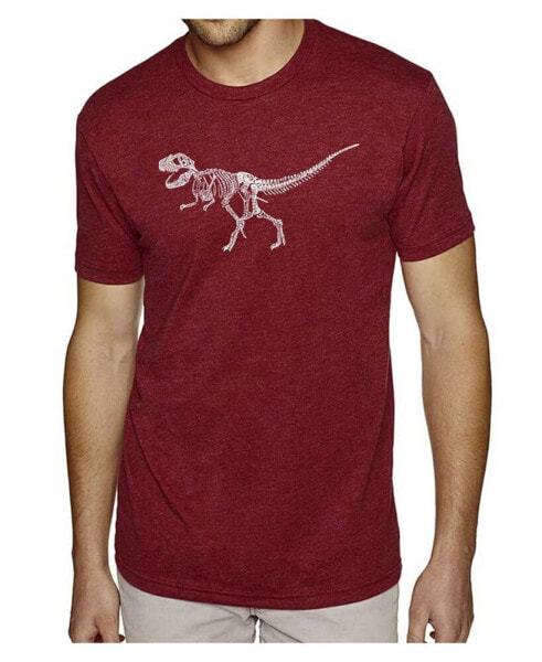 Men's Premium Word Art T-Shirt - Dinosaur T-Rex Skeleton