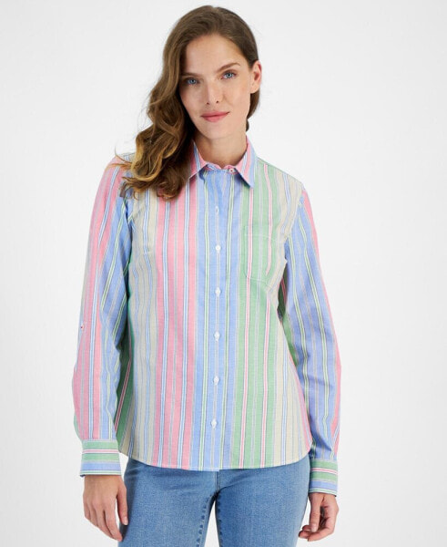 Блузка с полосками из хлопка для женщин Nautica Jeans
