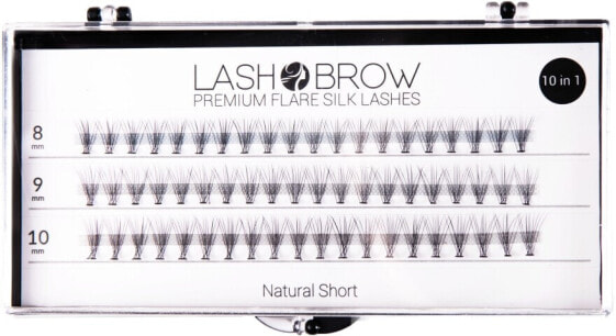 Lash Brown Premium Flare Silk Lashes Natural Short