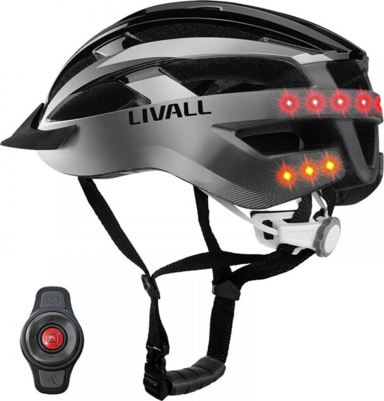 Livall Smart Kask MTB MT1 Neo Intercom/LED/SOS/BT r. 58-62cm szary