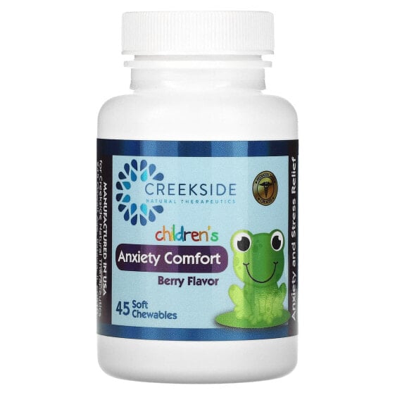 Витамины для нервной системы Creekside Natural Therapeutics Children's, Anxiety Comfort, Berry, 45 жевательных таблеток