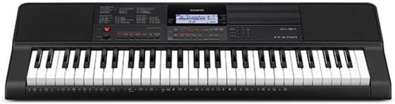 Casio CT-X700 Keyboard with 61 Touch-Dynamic Standard Keys and Automatic Accompaniment & Rockjam Double Bracked Adjustable Keyboard Stand with Locking Straps