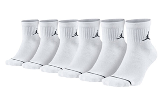 Носки Jordan Logo SX5544-100, белые, для пар, средняя высота, воздухопроницаемые