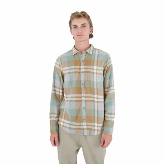 Рубашка с длинным рукавом мужская Hurley Portland Organic Коричневый
