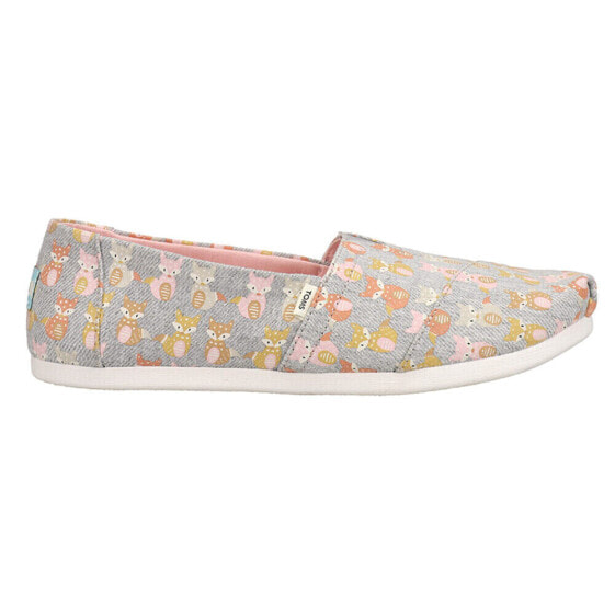 TOMS Alpargata Graphic Slip On Womens Grey Flats Casual 10016042T