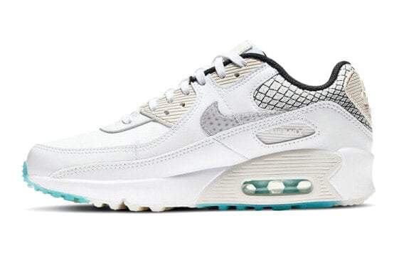 Nike Air Max 90 气垫 低帮 跑步鞋 女款 米白银 / Кроссовки Nike Air Max 90 DB4187-100