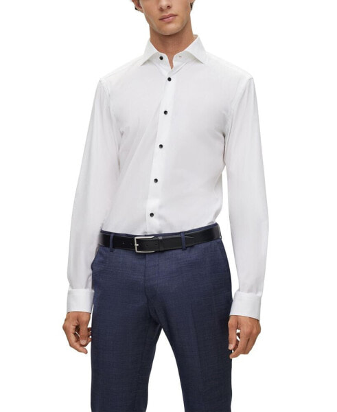 Men's Easy-Iron Stretch Slim-Fit Dress Shirt