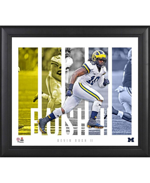 Devin Bush Michigan Wolverines Framed 15" x 17" Player Panel Collage