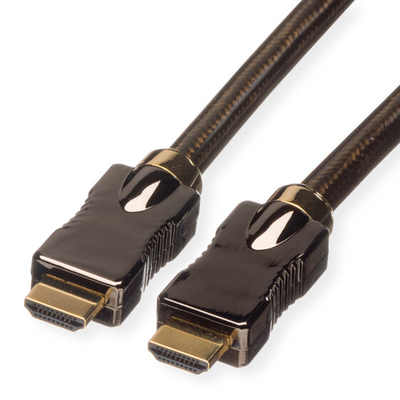 ROLINE HDMI Ultra HD Cable with Ethernet - M/M 2 m - 2 m - HDMI Type A (Standard) - HDMI Type A (Standard) - 3D - Black