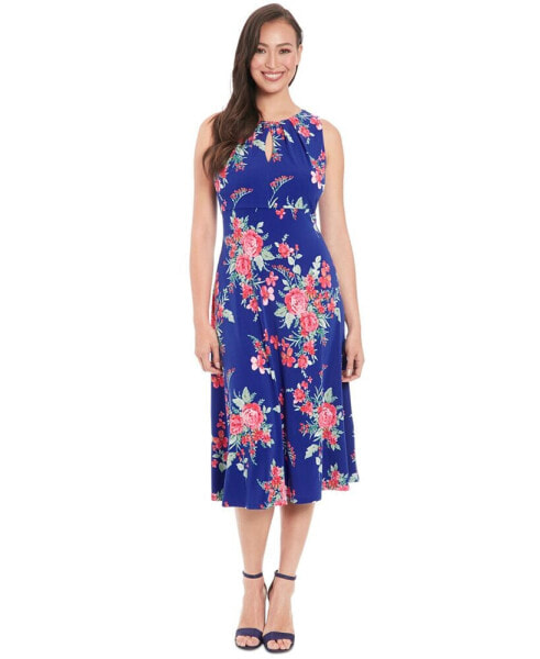 Women's Floral-Print Fit & Flare Dress