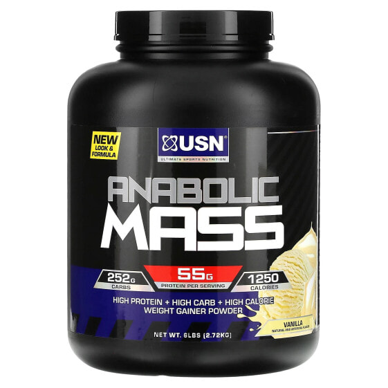 Гейнер USN Anabolic Mass, шоколад, 6 фунтов (2,72 кг)