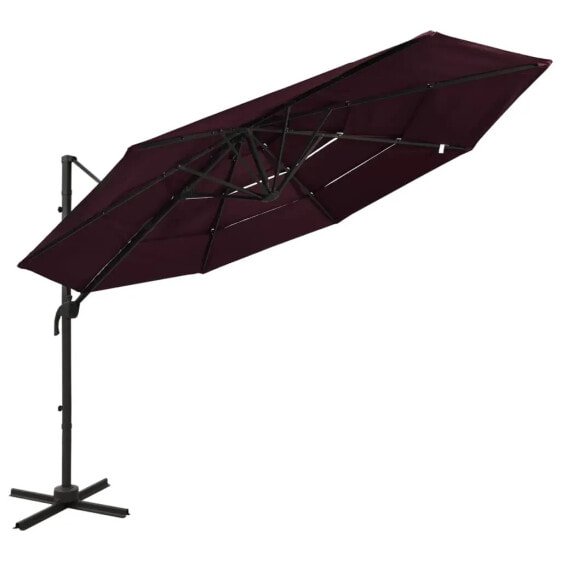 Садовый зонт vidaXL 4-слойный Boedeauxrot 300 x 300 x 247 см