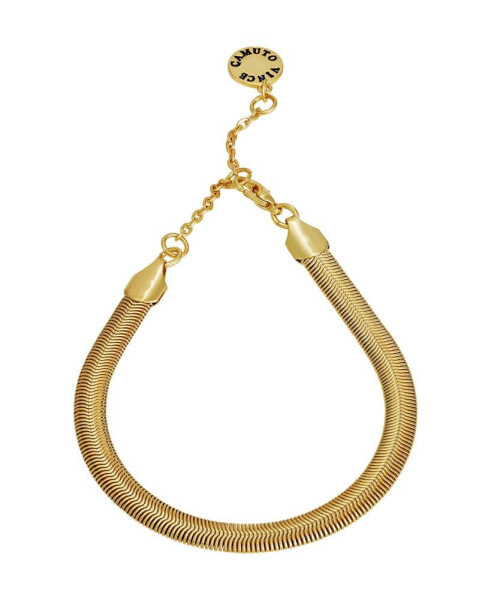 Gold-Tone Snake Chain Bracelet, 7.5" + 2" Extender