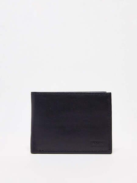 Levi's leather bifold wallet with batwing logo