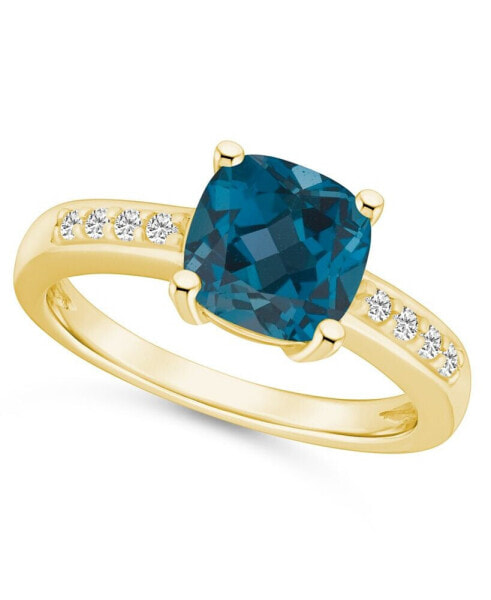 Кольцо London Blue Topaz & Diamond 14K Yellow Gold